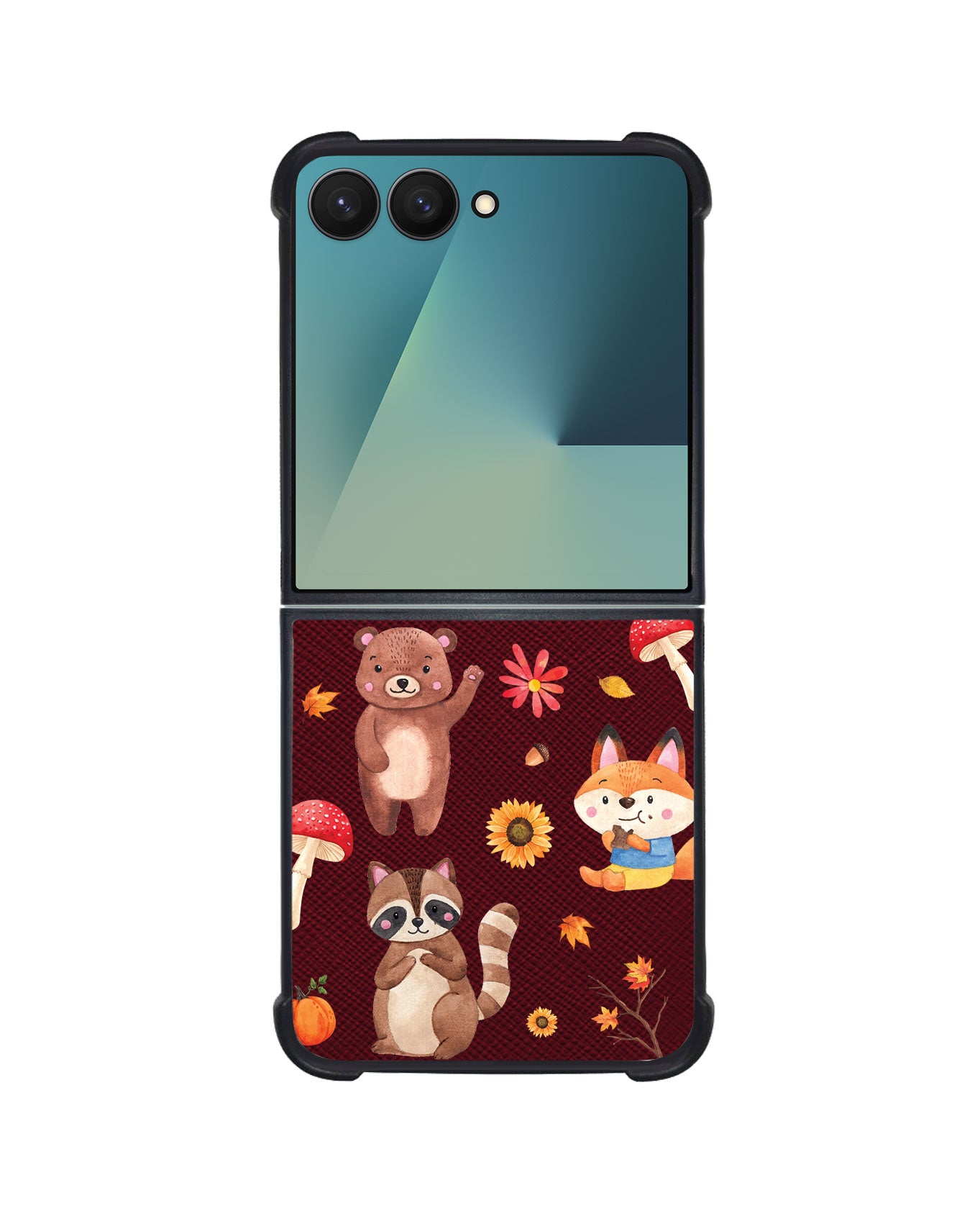 Android Flip / Fold Leather Grip - Autumn Animals