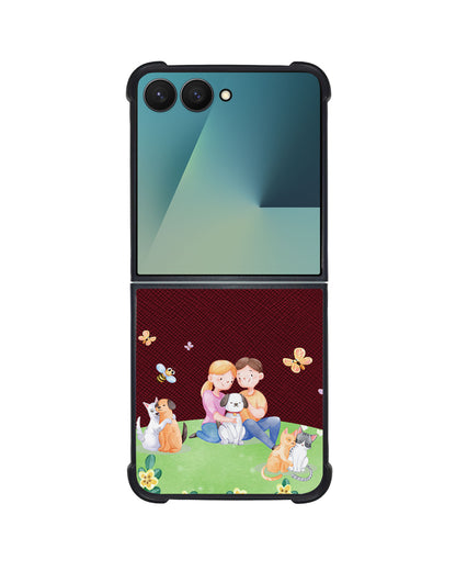 Android Flip / Fold Leather Grip - Adorable Animals