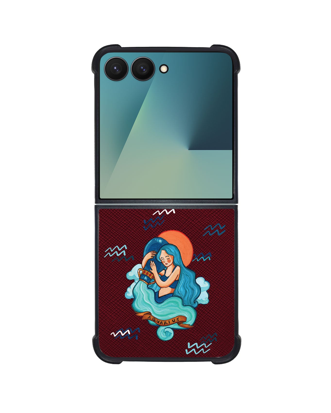 Android Flip / Fold Leather Grip - Aquarius