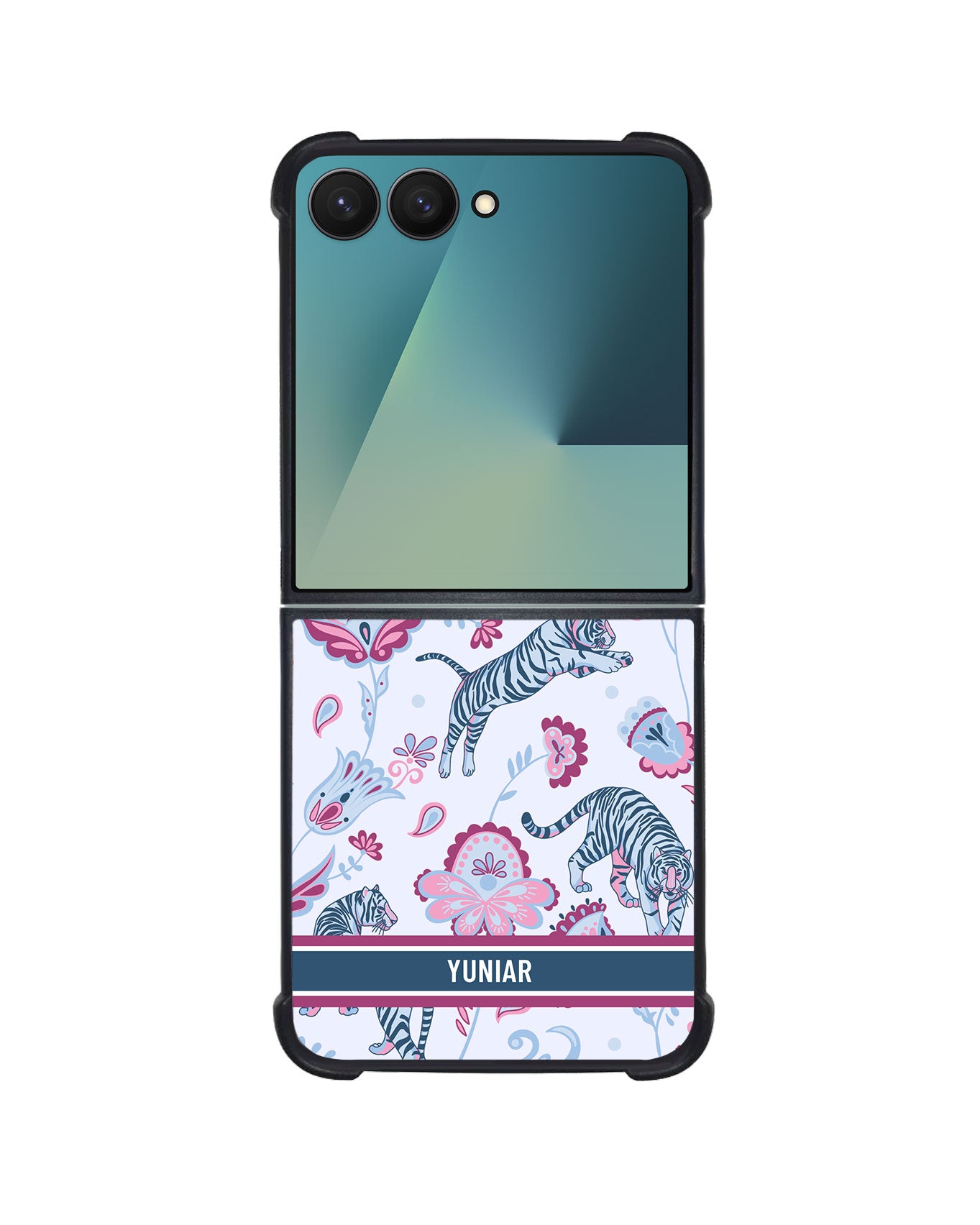 Android Flip / Fold Avant-Gloss Grip - Tiger & Floral 3.0