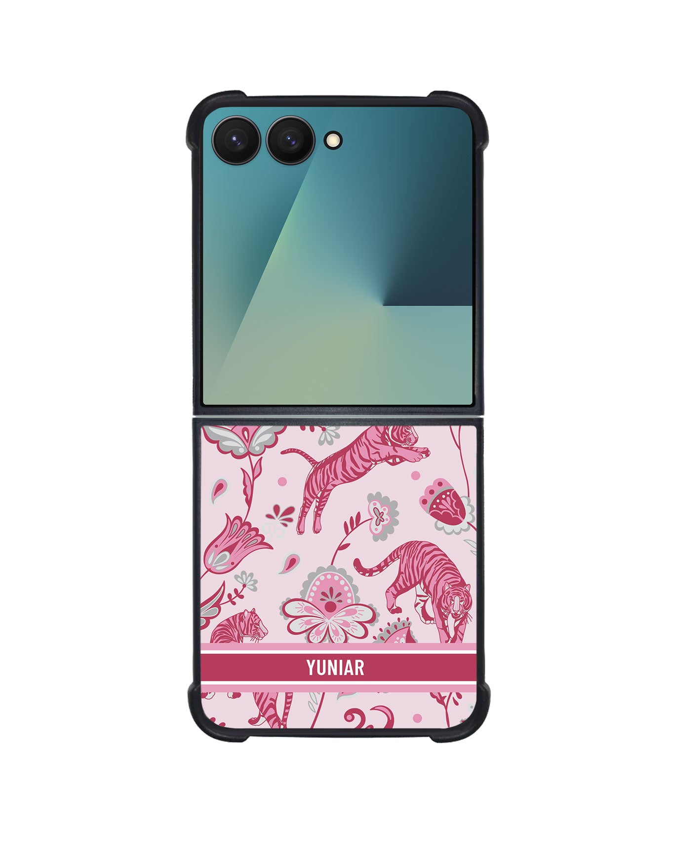 Android Flip / Fold Avant-Gloss Grip - Tiger & Floral 7.0