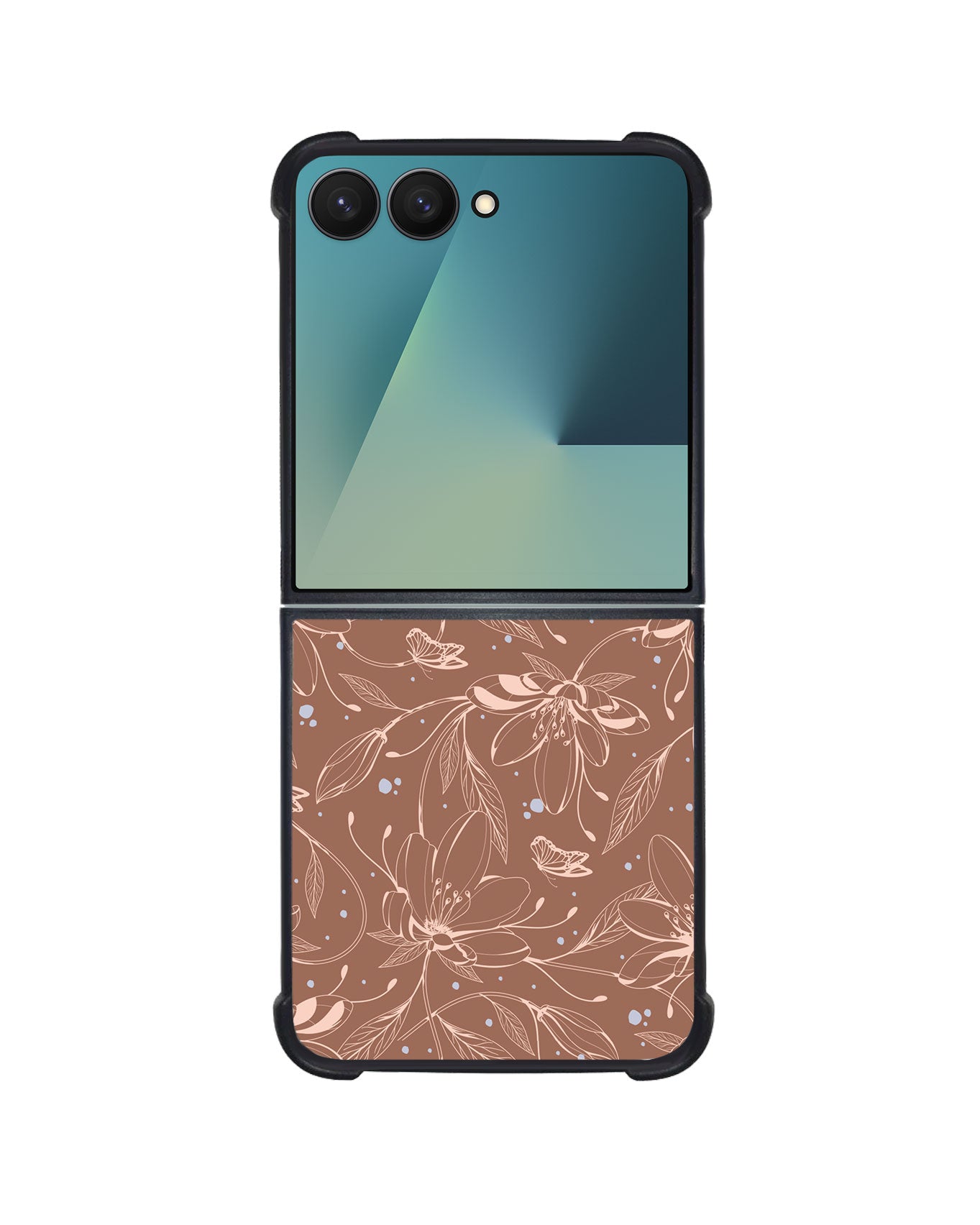 Android Flip / Fold Avant-Gloss Grip - Sketchy Flower & Butterfly 1.0