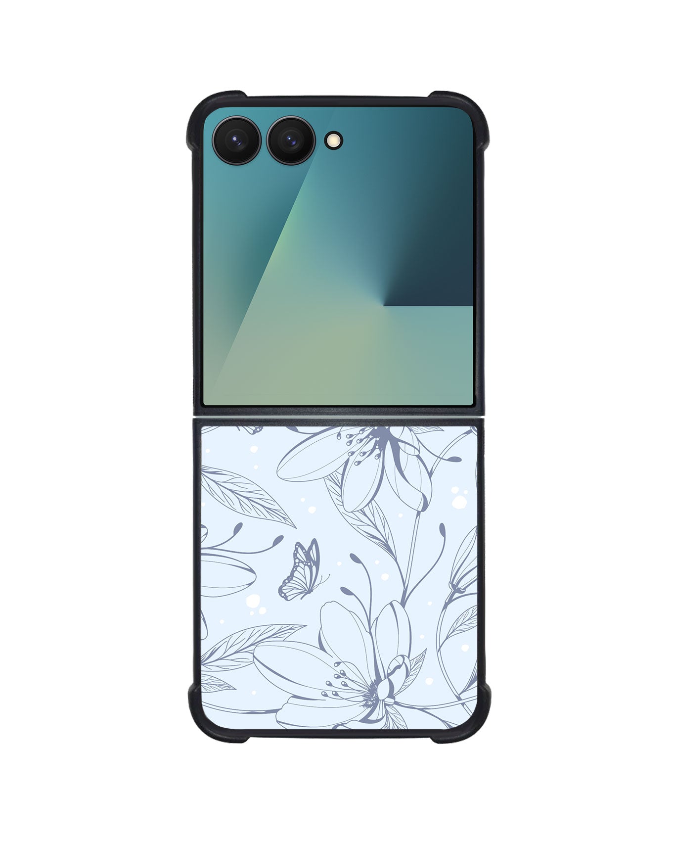 Android Flip / Fold Avant-Gloss Grip - Sketchy Flower & Butterfly 2.0