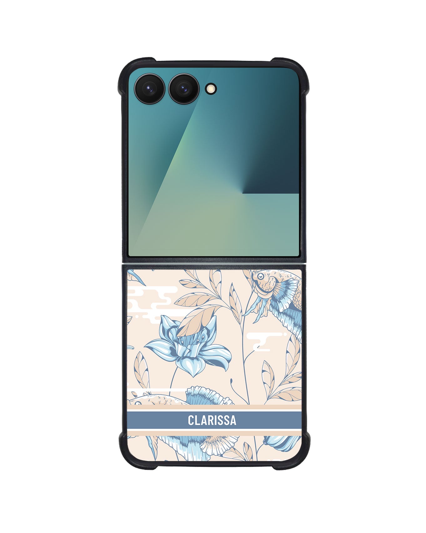 Android Flip / Fold Avant-Gloss Grip - Fish & Floral 4.0