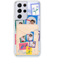 Android Phone Wallet Case - Floral Stamps Face Grid