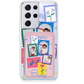 Android Magnetic Wallet Case - Floral Stamps Face Grid