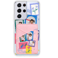 Android Phone Wallet Case - Floral Stamps Face Grid