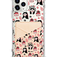 iPhone Phone Wallet Case - Flowery Faces