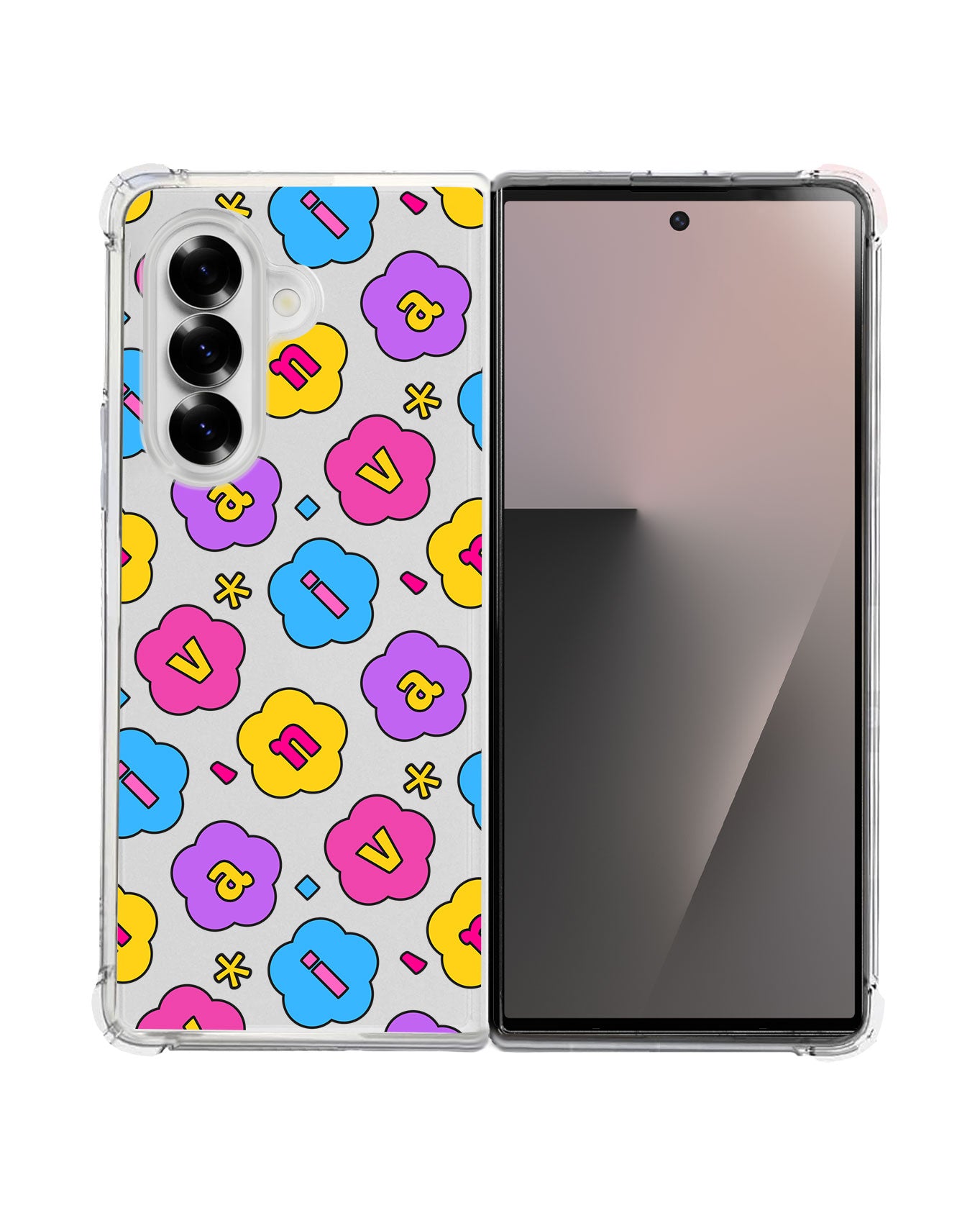Android Flip / Fold Rearguard Hybrid - Flower Petals Monogram 4.0