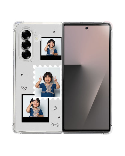 Android Flip / Fold Rearguard Hybrid - Face Grid Black Polaroid