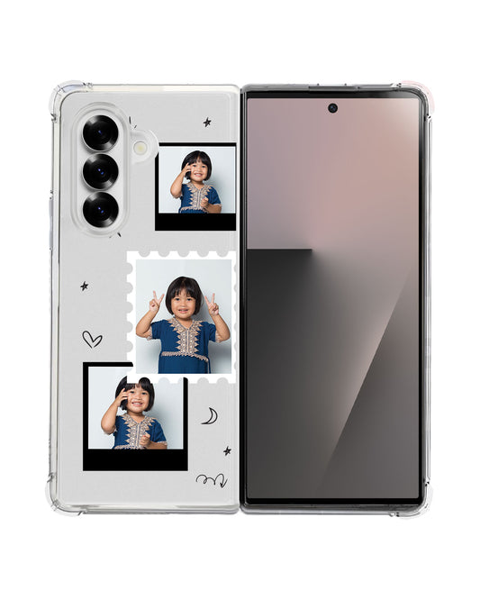 Android Flip / Fold Rearguard Hybrid - Face Grid Black Polaroid