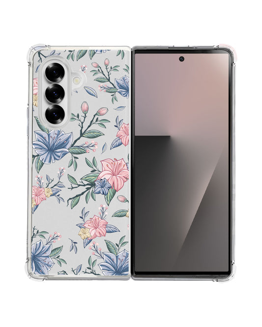 Android Flip / Fold Rearguard Hybrid - Pink & Blue Florals