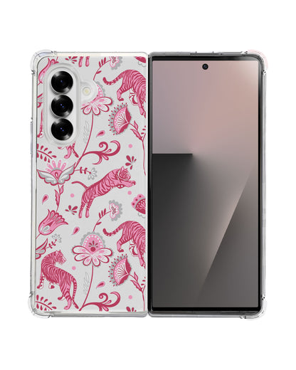 Android Flip / Fold Rearguard Hybrid - Tiger & Floral 7.0