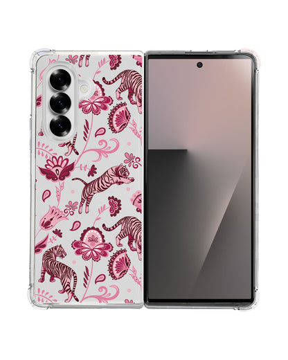 Android Flip / Fold Rearguard Hybrid - Tiger & Floral 2.0