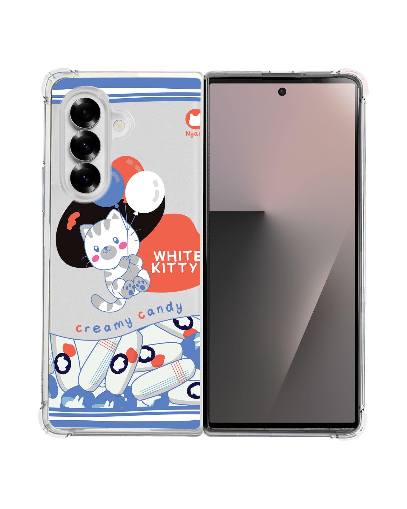 Android Flip / Fold Rearguard Hybrid - White Kitty