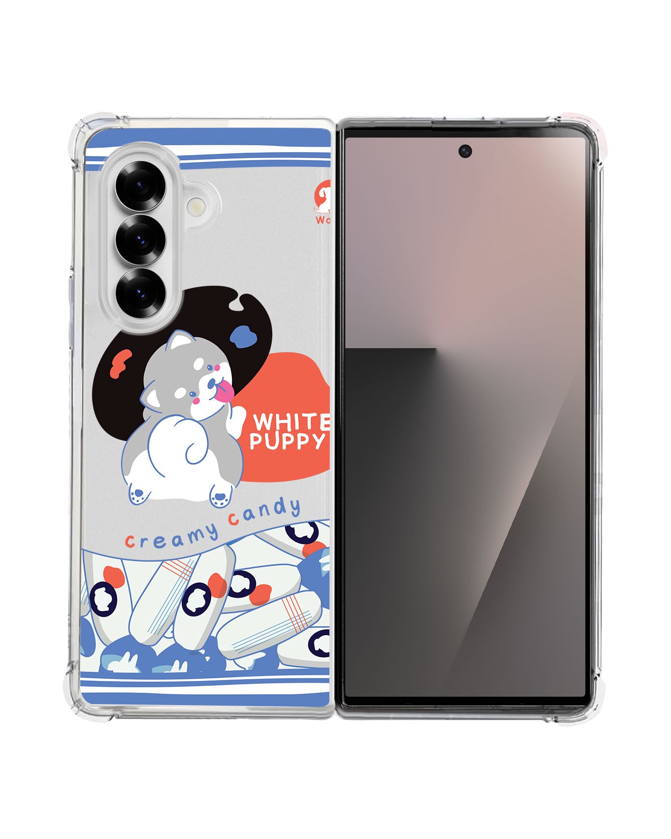 Android Flip / Fold Rearguard Hybrid - White Puppy