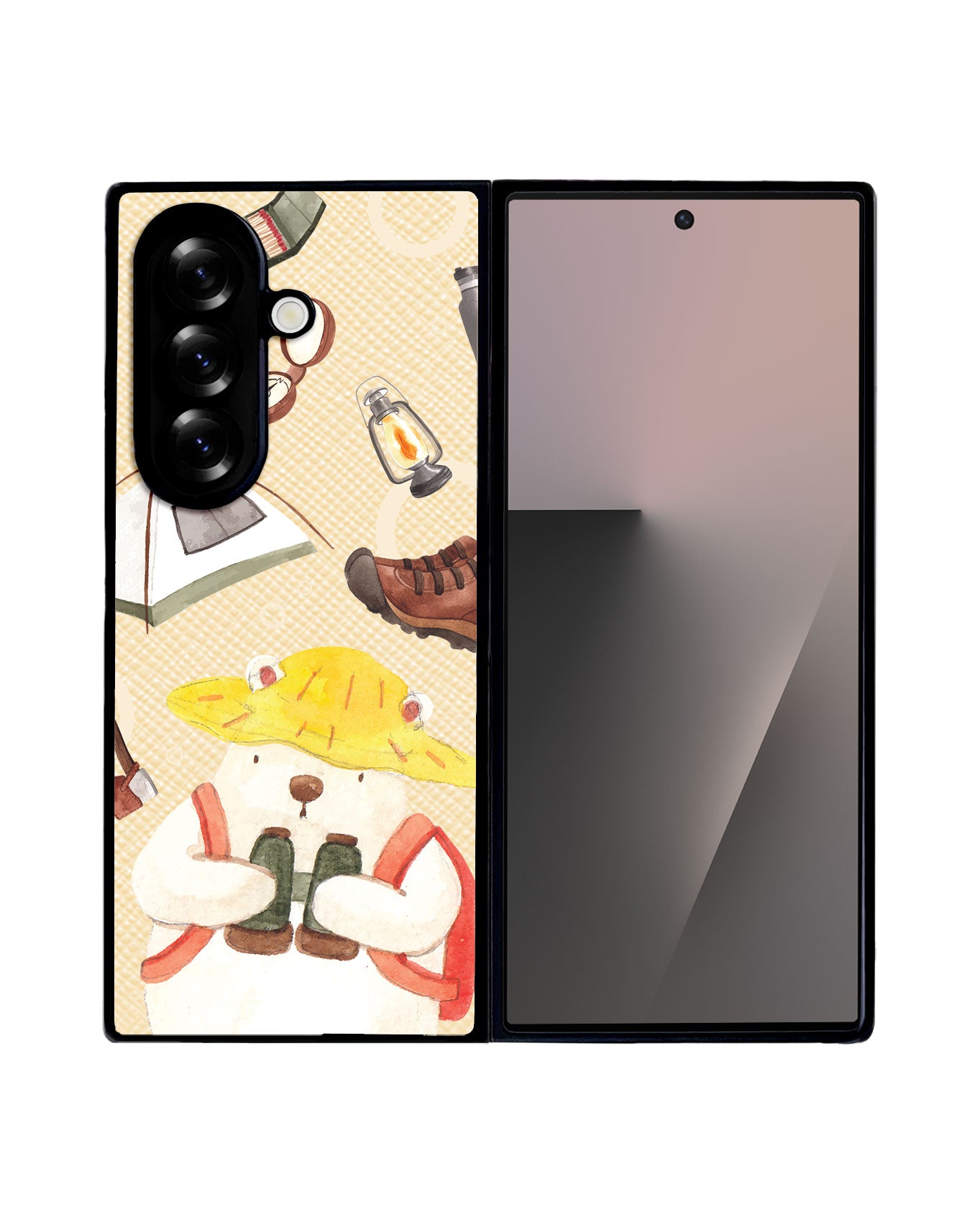 Android Flip / Fold Leather Grip - Advanture of Bear