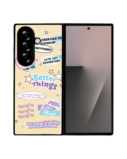 Android Flip / Fold Leather Grip - Aespa Better Things