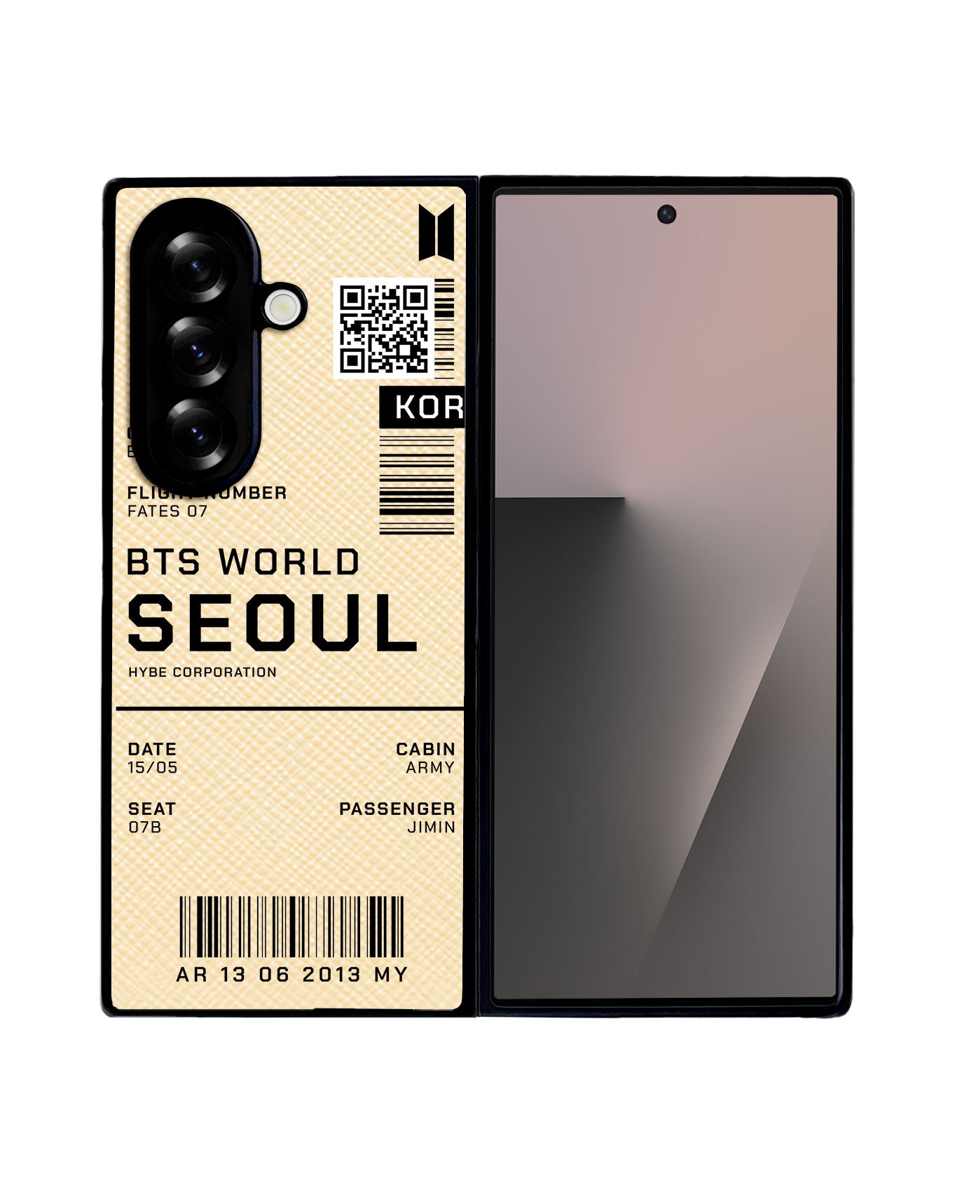 Android Flip / Fold Leather Grip - BTS World Ticket