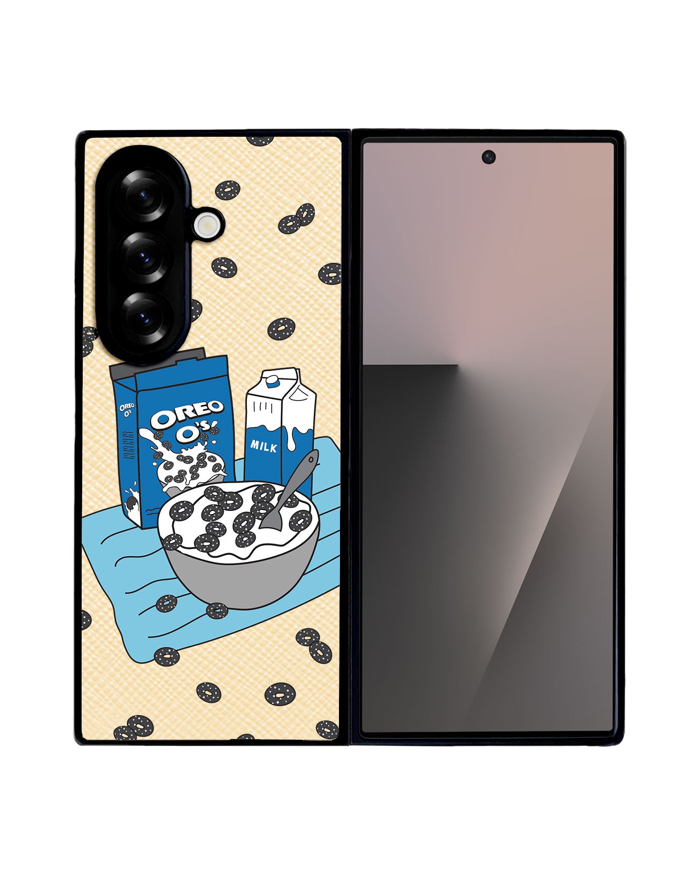 Android Flip / Fold Leather Grip - Cereal O's 1.0