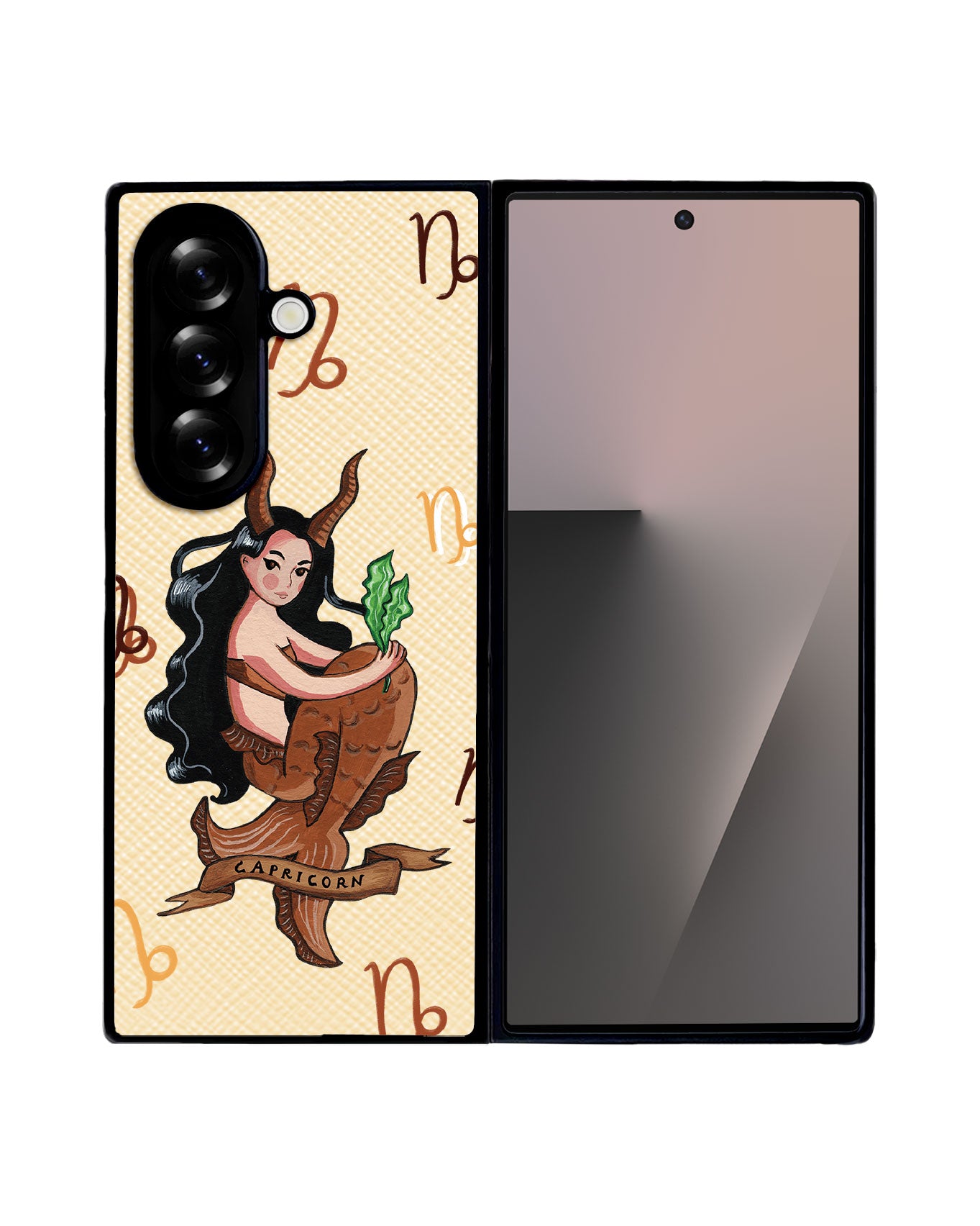 Android Flip / Fold Leather Grip - Capricorn