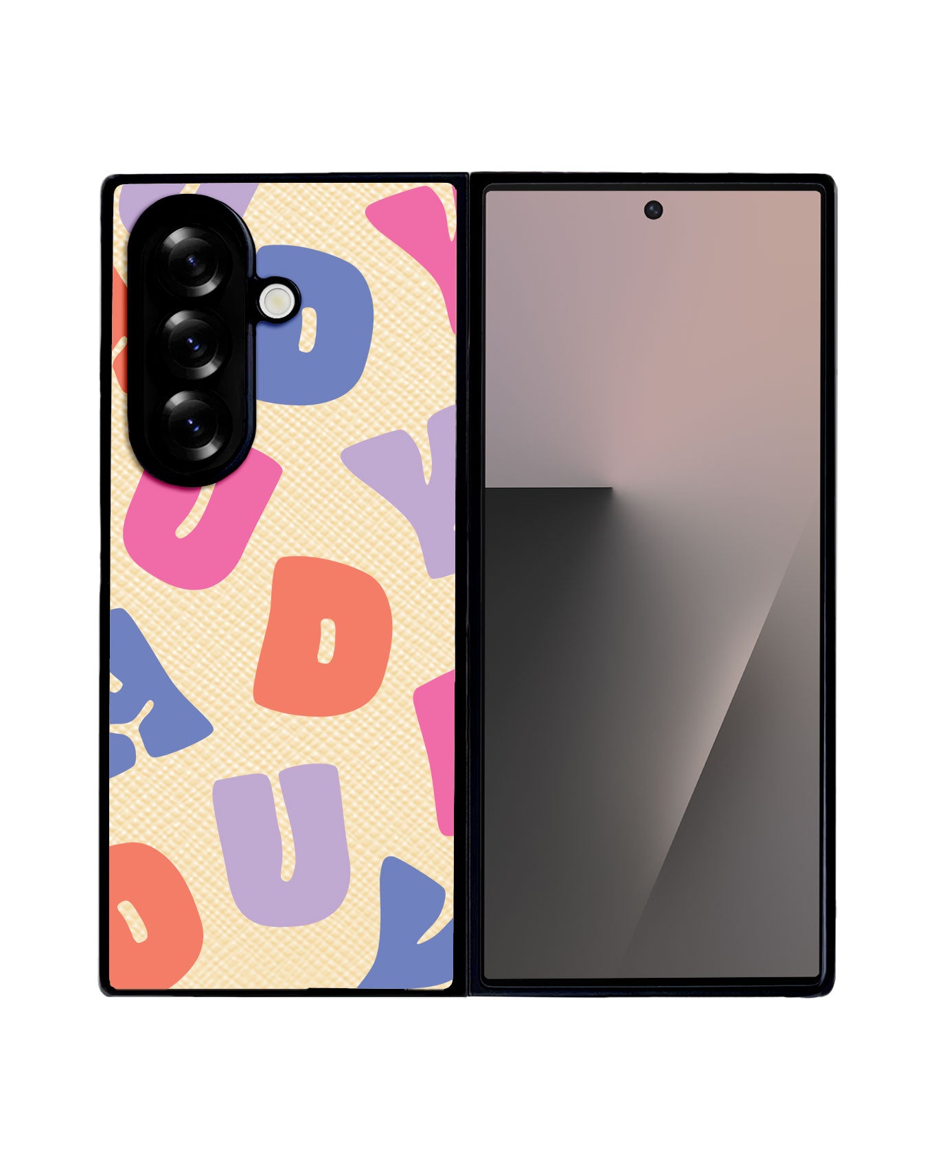 Android Flip / Fold Leather Grip - Chubby Monogram