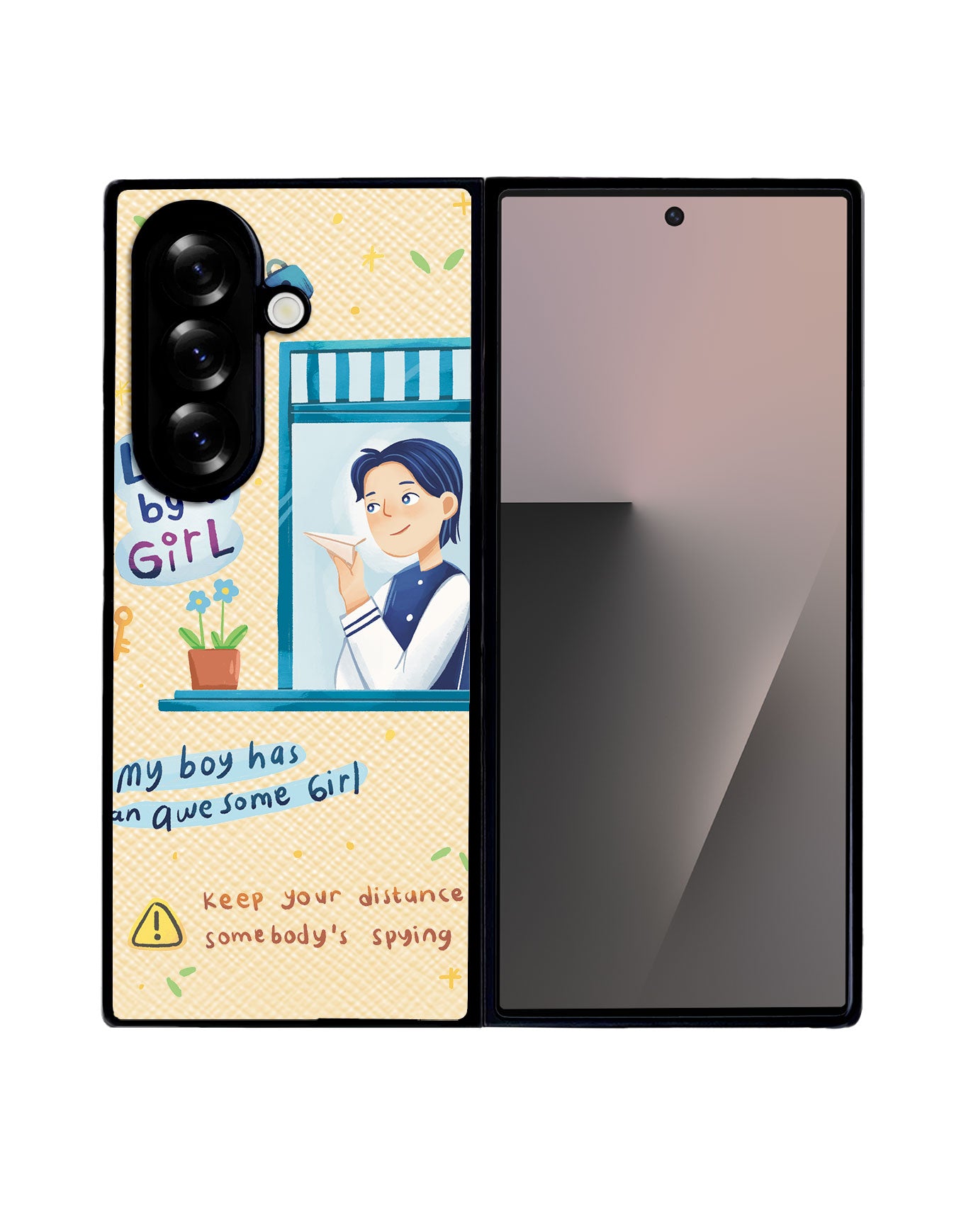 Android Flip / Fold Leather Grip - Crush Boy (Couple Case)