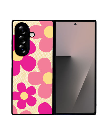Android Flip / Fold Leather Grip - Daisy Delight