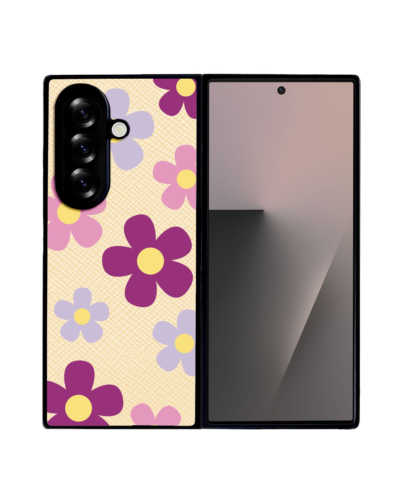 Android Flip / Fold Leather Grip - Daisy Paradise