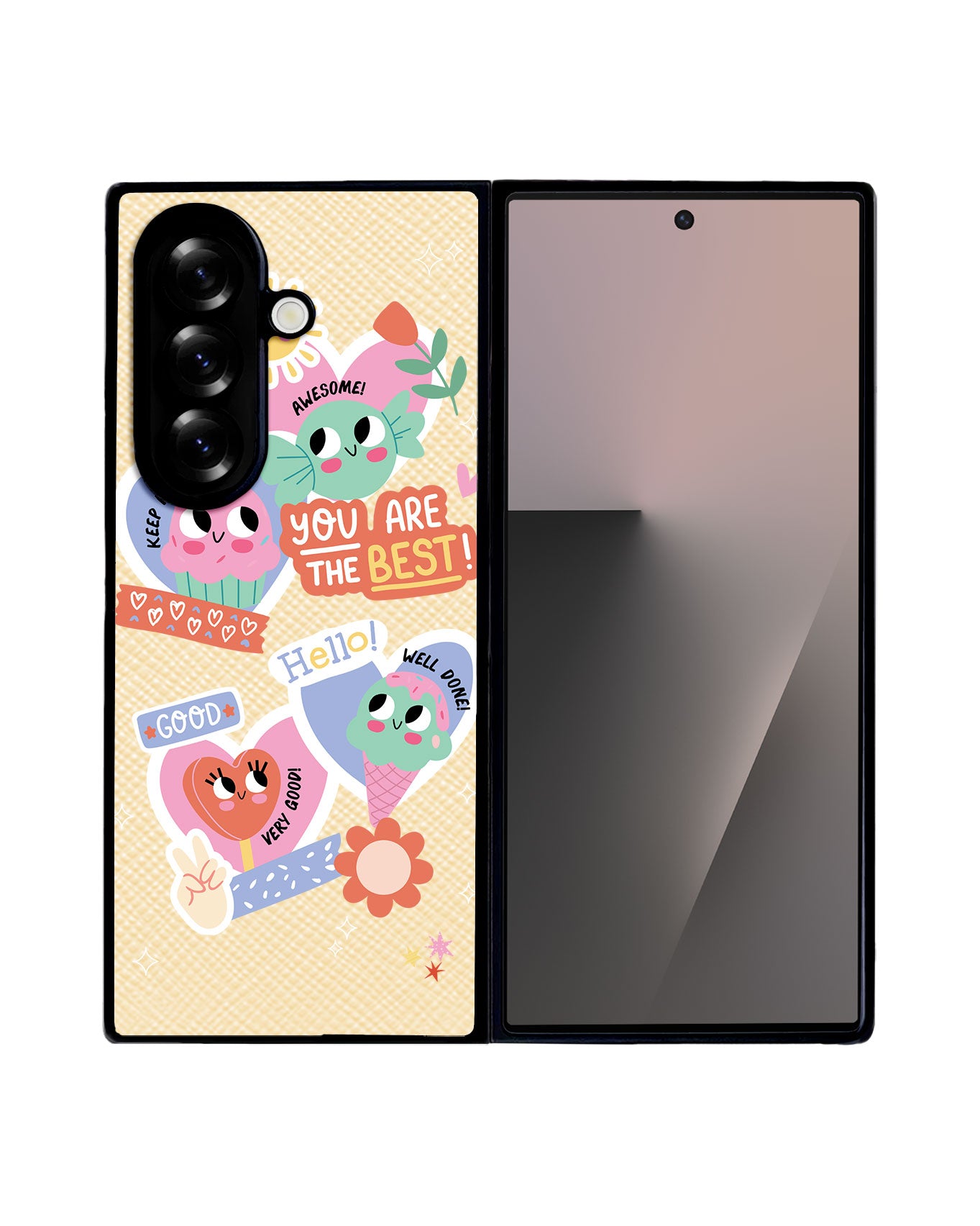 Android Flip / Fold Leather Grip - Dessert Party