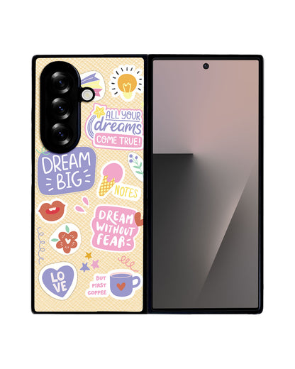 Android Flip / Fold Leather Grip - Dream Sticker Pack