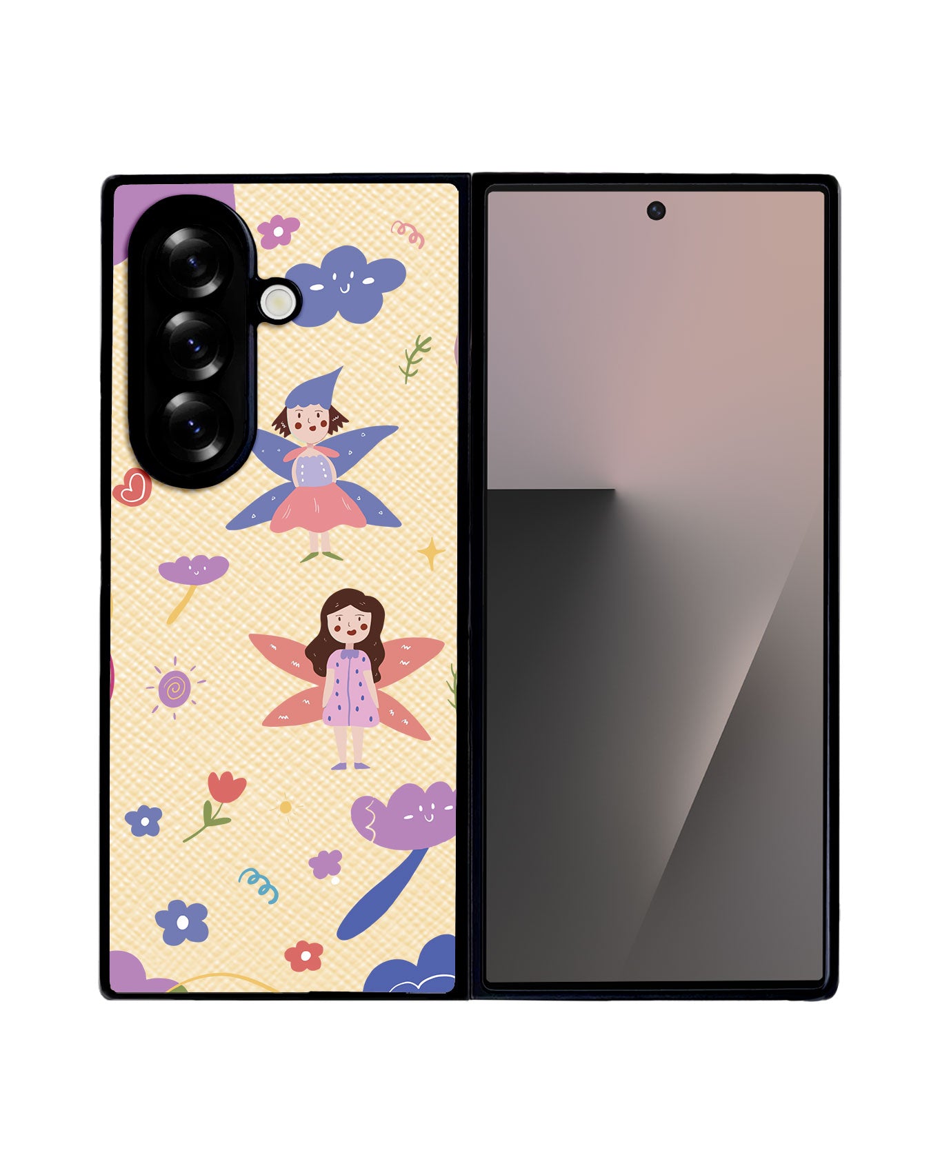 Android Flip / Fold Leather Grip - Fairy Pattern