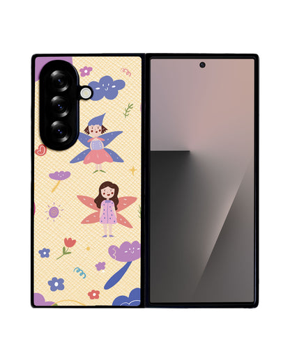 Android Flip / Fold Leather Grip - Fairy Pattern