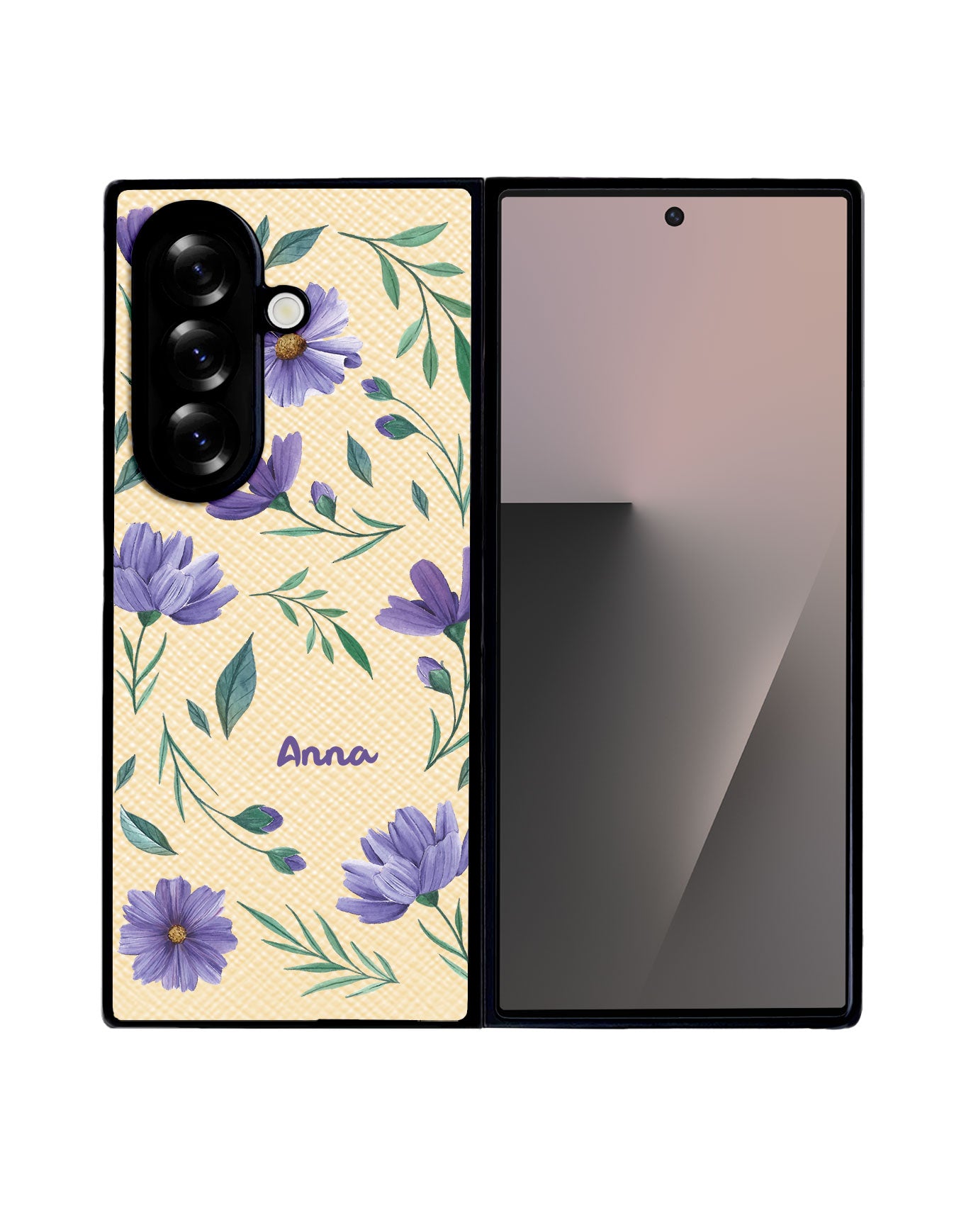 Android Flip / Fold Leather Grip - February Violet