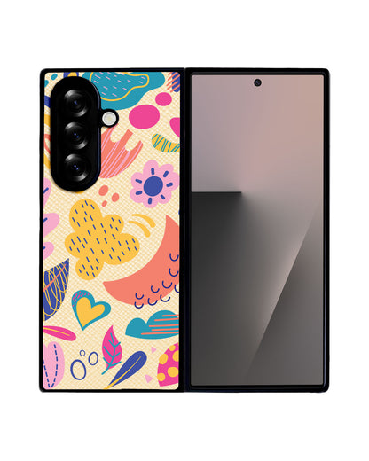 Android Flip / Fold Leather Grip - Florals