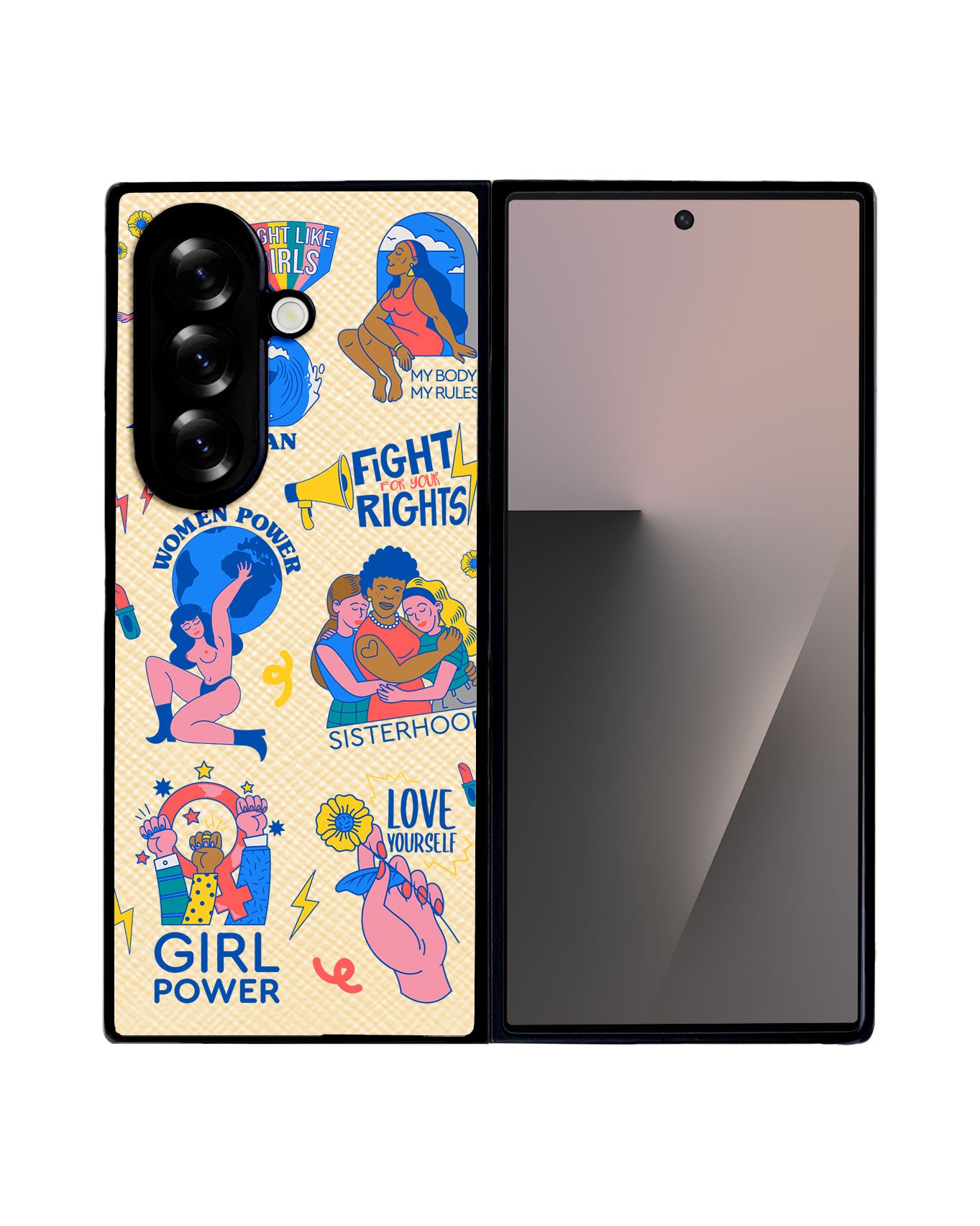 Android Flip / Fold Leather Grip - Girl Power 2.0