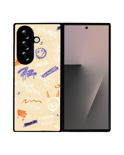 Android Flip / Fold Leather Grip - Graffiti