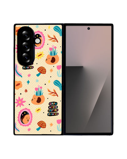 Android Flip / Fold Leather Grip - Grow and Bloom