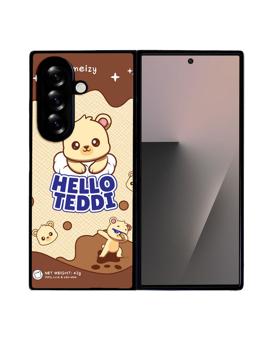 Android Flip / Fold Leather Grip - Hello Teddy 1.0