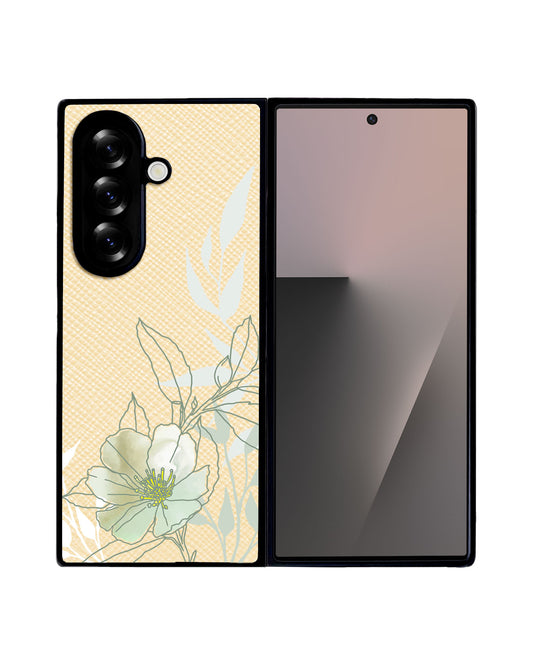 Android Flip / Fold Leather Grip - Greentmint Lily