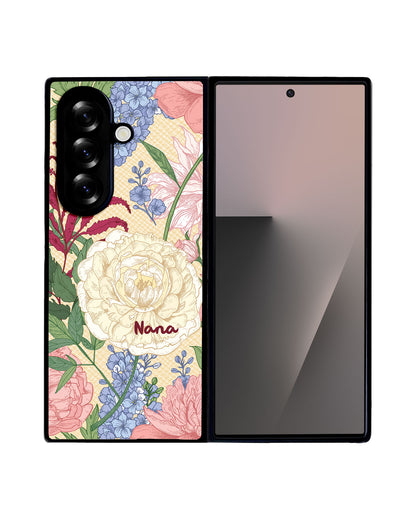 Android Flip / Fold Leather Grip - July Delphinium