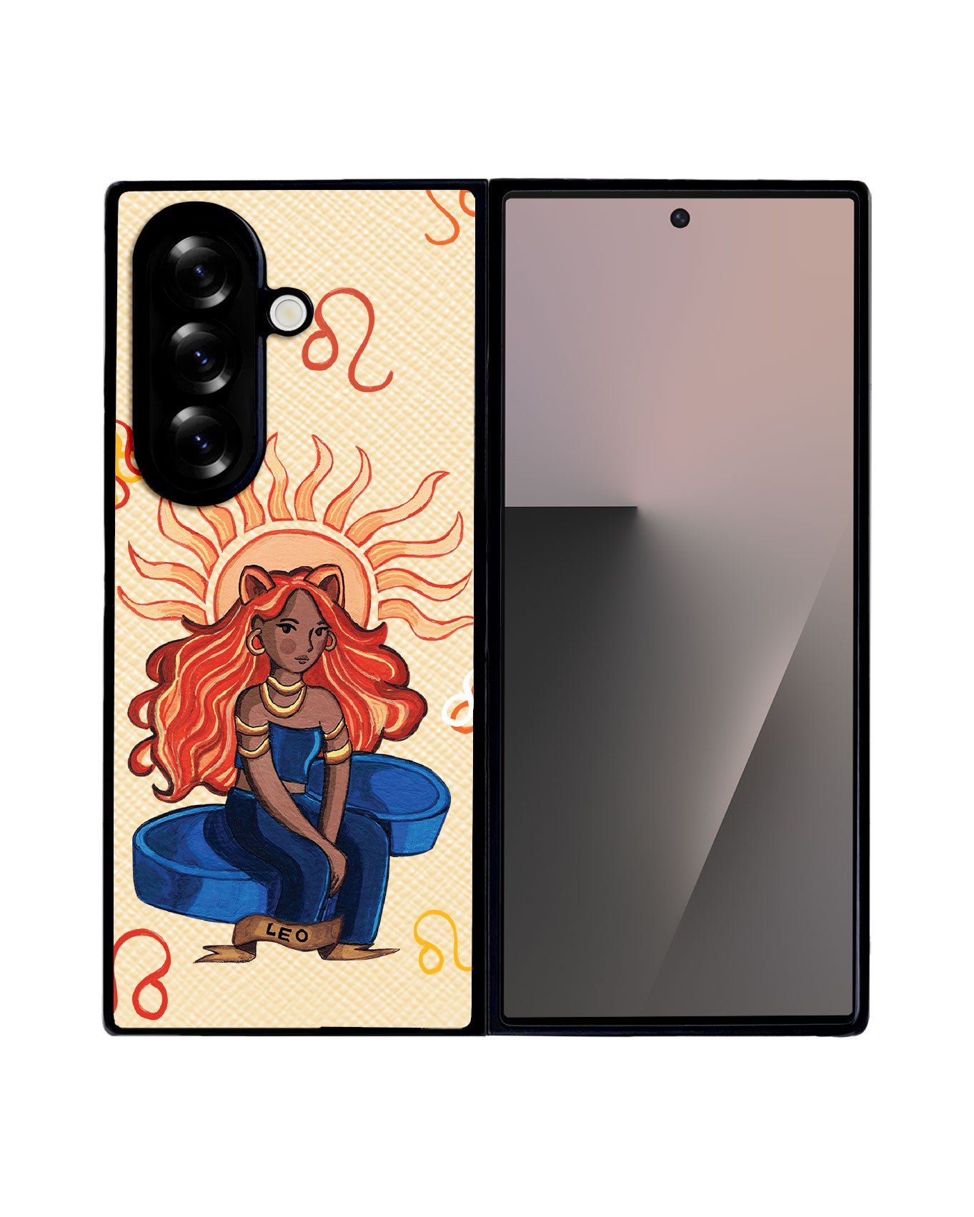 Android Flip / Fold Leather Grip - Leo