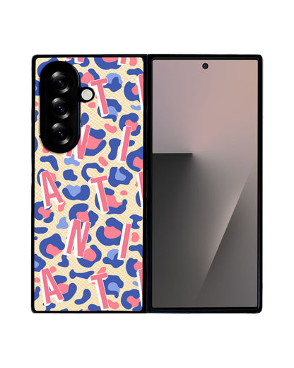 Android Flip / Fold Leather Grip - CUSTOM MONOGRAM 3.0 Leopard Monogram 1.0