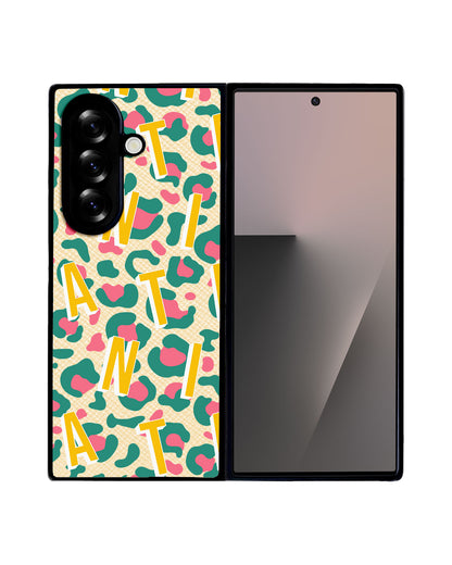 Android Flip / Fold Leather Grip - CUSTOM MONOGRAM 3.0 Leopard Monogram 4.0
