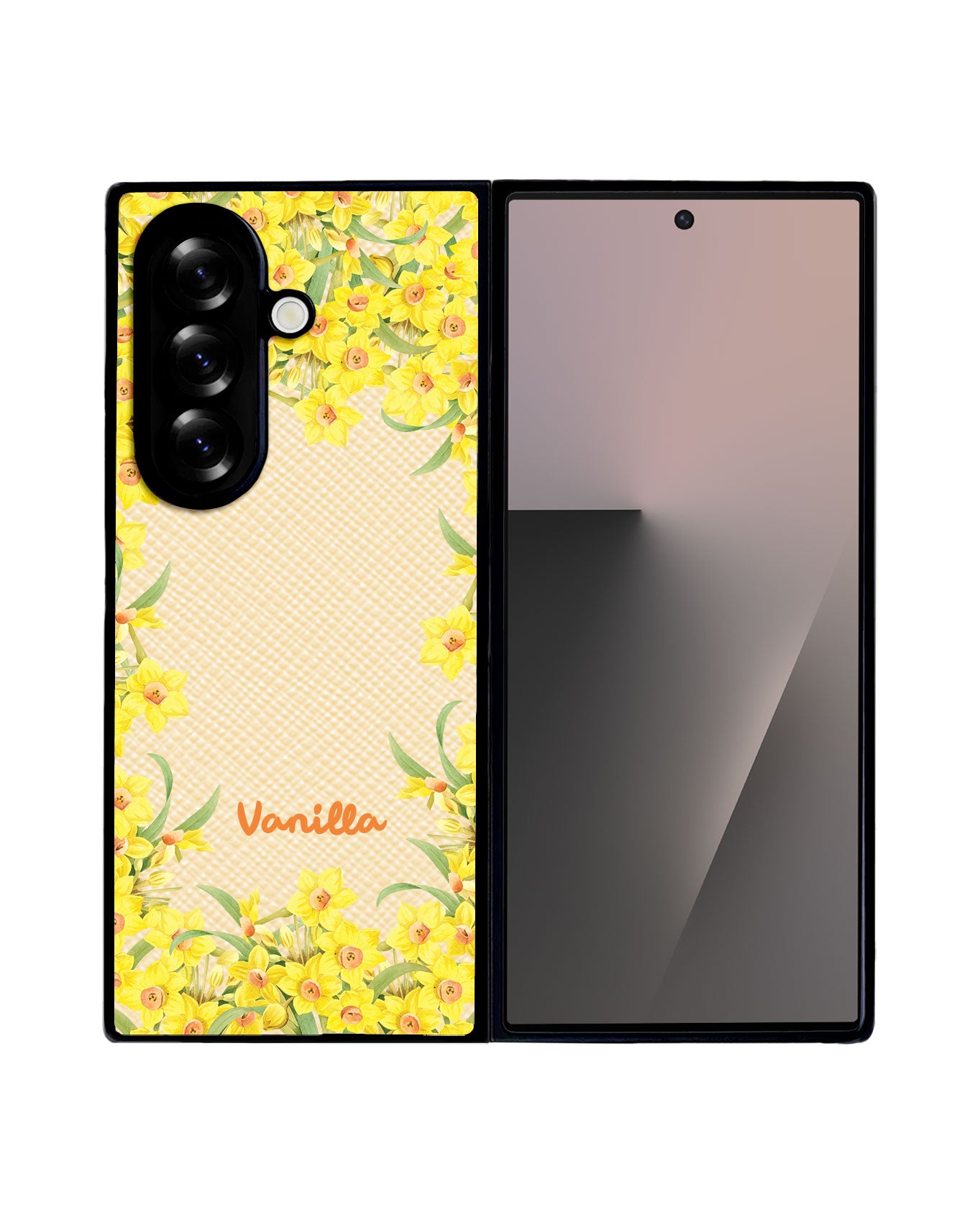 Android Flip / Fold Leather Grip - March Daffodils
