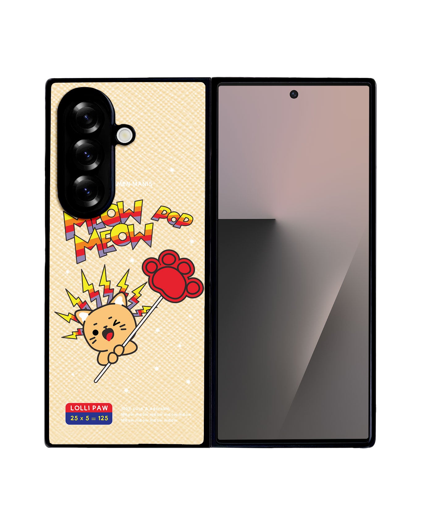 Android Flip / Fold Leather Grip - Meow Pop 2.0