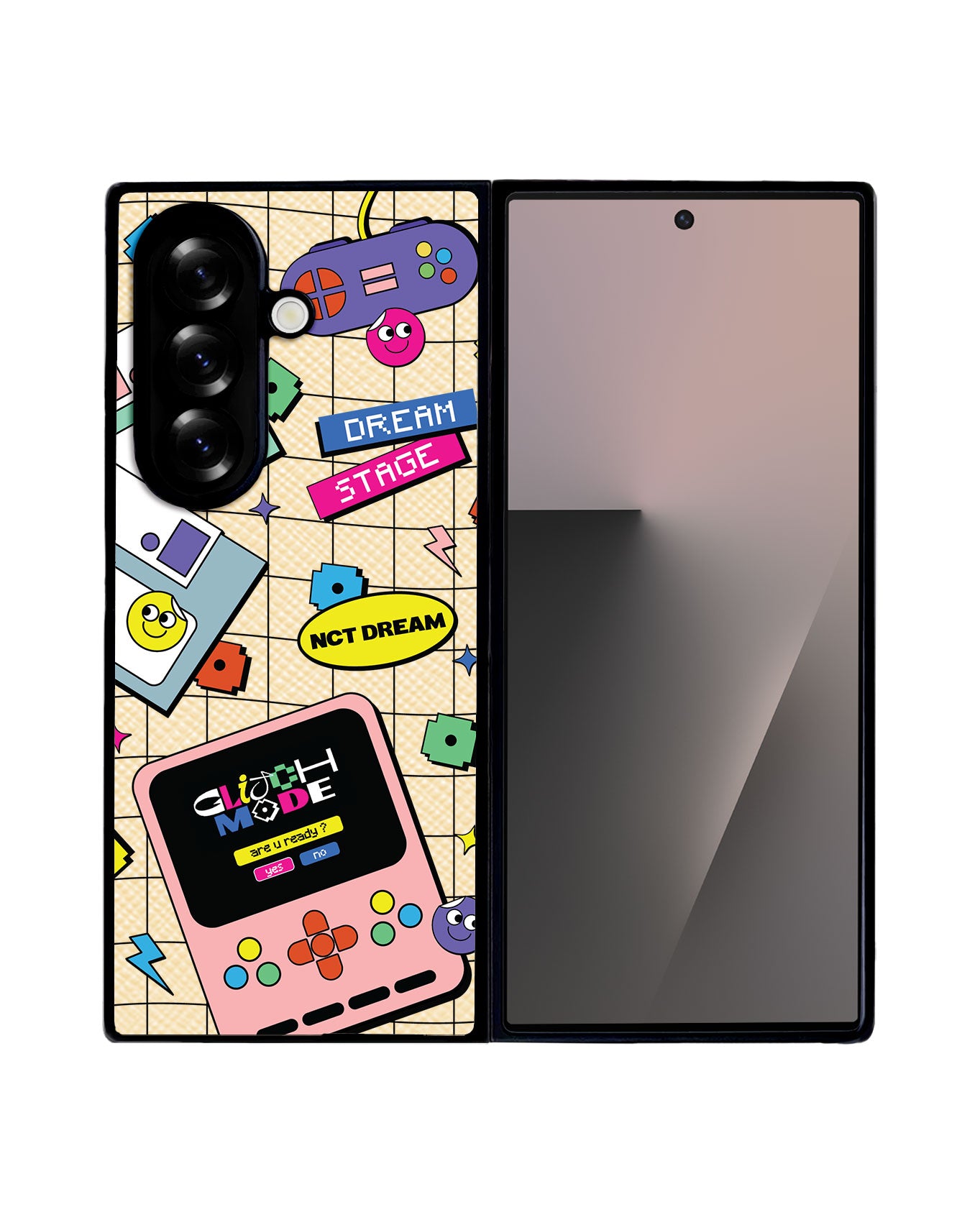 Android Flip / Fold Leather Grip - NCT Glitch Mode