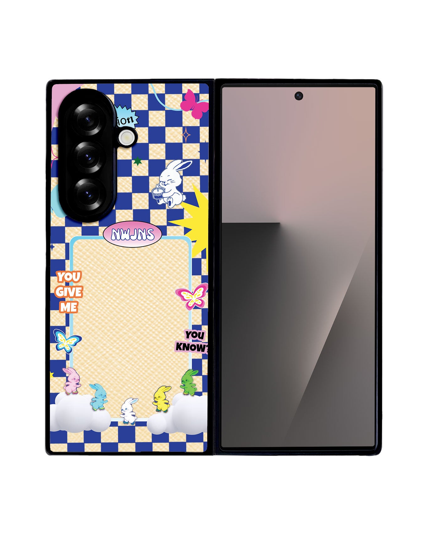 Android Flip / Fold Leather Grip - New Jeans Photocard Frame