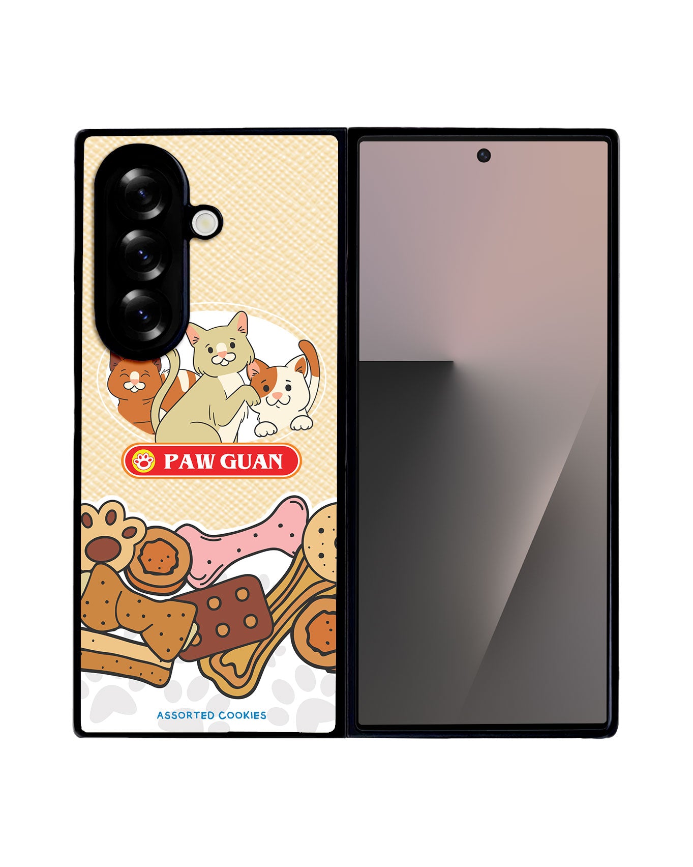Android Flip / Fold Leather Grip - Pawguan Cat