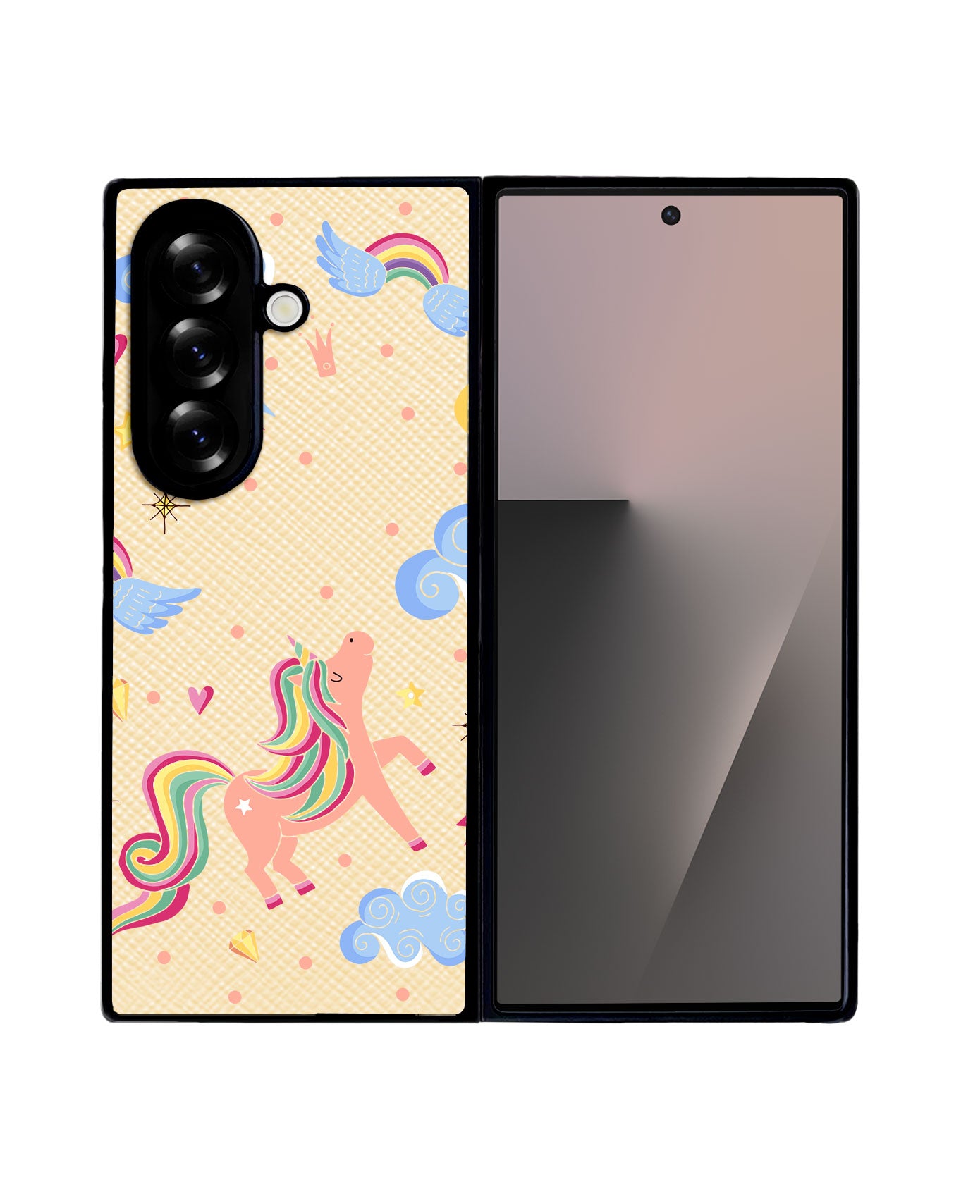 Android Flip / Fold Leather Grip - Pegasus in Fairytale